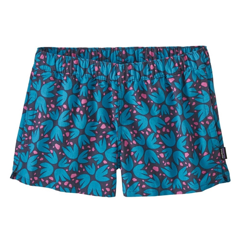 Patagonia Barely Baggies hiking water shorts, XS, Confetti Dolomite print